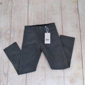 Crew Kids gray suede rib pants sz 6 NWT